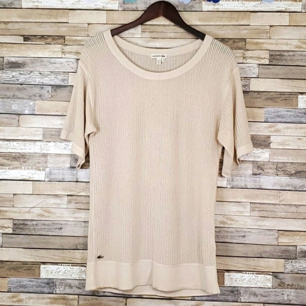 Nude Lacoste Soft Mesh Sweater